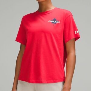 NEW Lululemon Team Canada Women's Cotton Jersey Graphic T-Shirt Paris Olympics